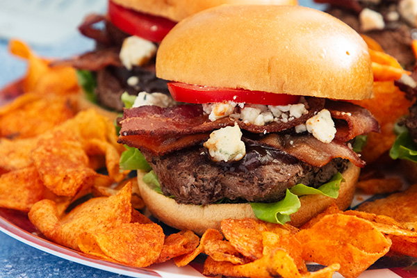 Red White and Blue Burger